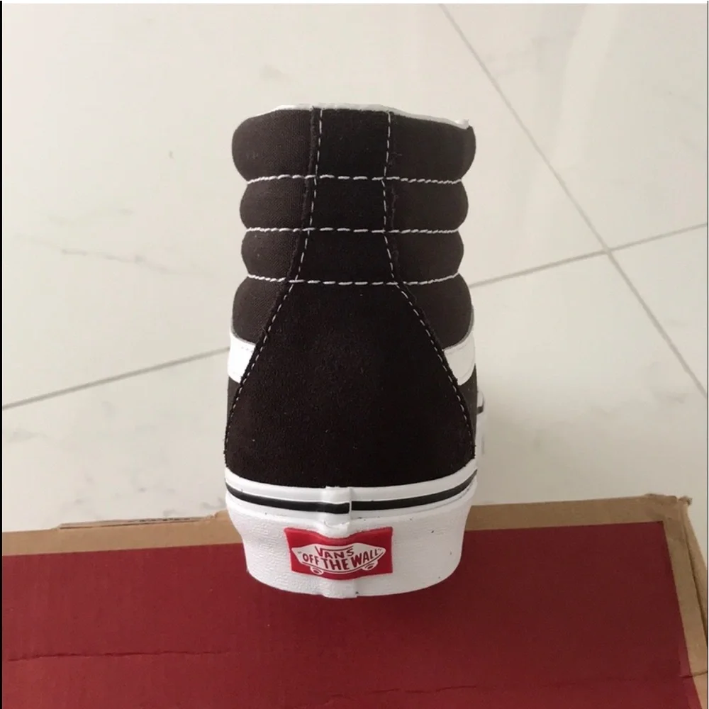 Vans sk8-hi sneaker shoes chocolate torte brown canvas suede - Picture 5 of 8